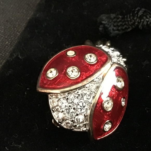 Swarovski Lady Bug Brooch - Picture 2 of 5